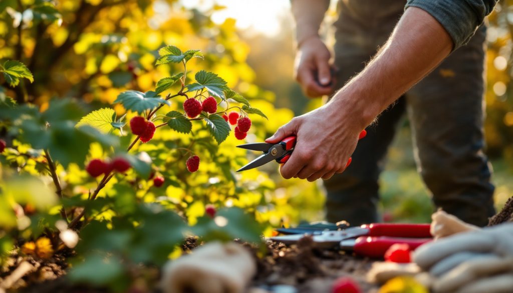 découvrez comment tailler vos framboisiers en octobre : conseils pratiques pour rabattre les tiges après la fructification afin d’optimiser la récolte et la santé des plants.